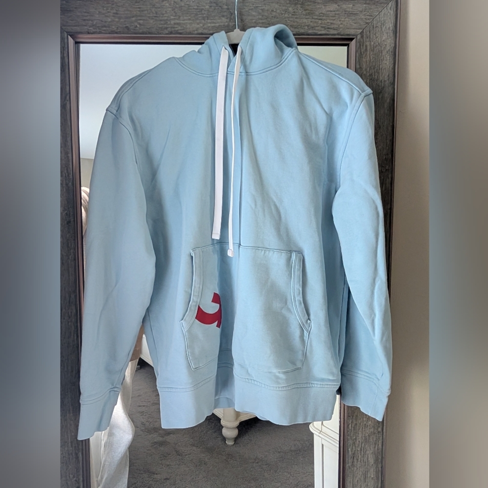 G/FORE Sky Blue Hoodie with Red Accent